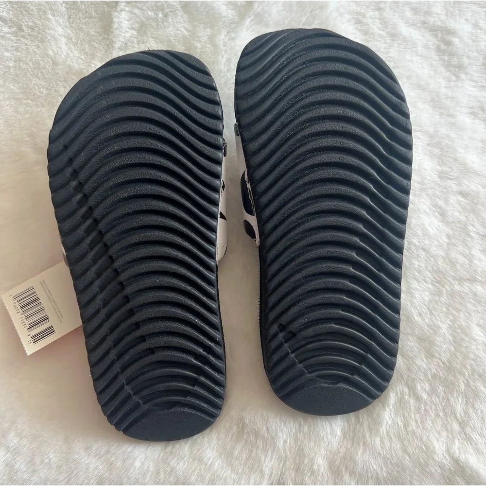 Nike Kids Kawa Slide SE JDI GS/PS Black White Kid Slip On Sandal